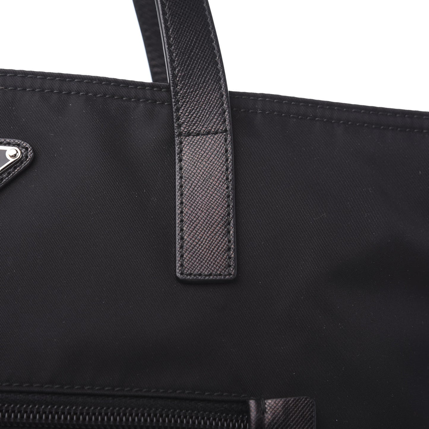 Tessuto Nylon Saffiano Tote Black