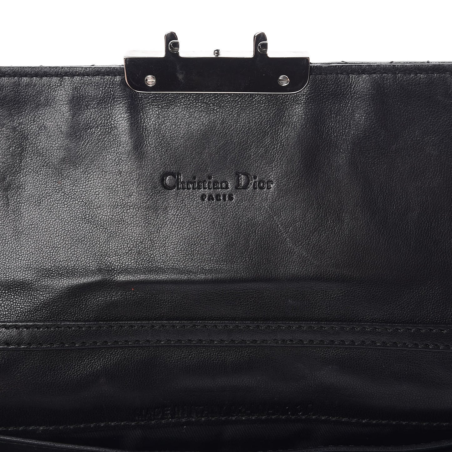 Lambskin Cannage New Lock Wallet Black