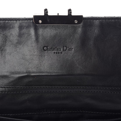 Christian Dior Lambskin Cannage New Lock Wallet Black 6 of 15