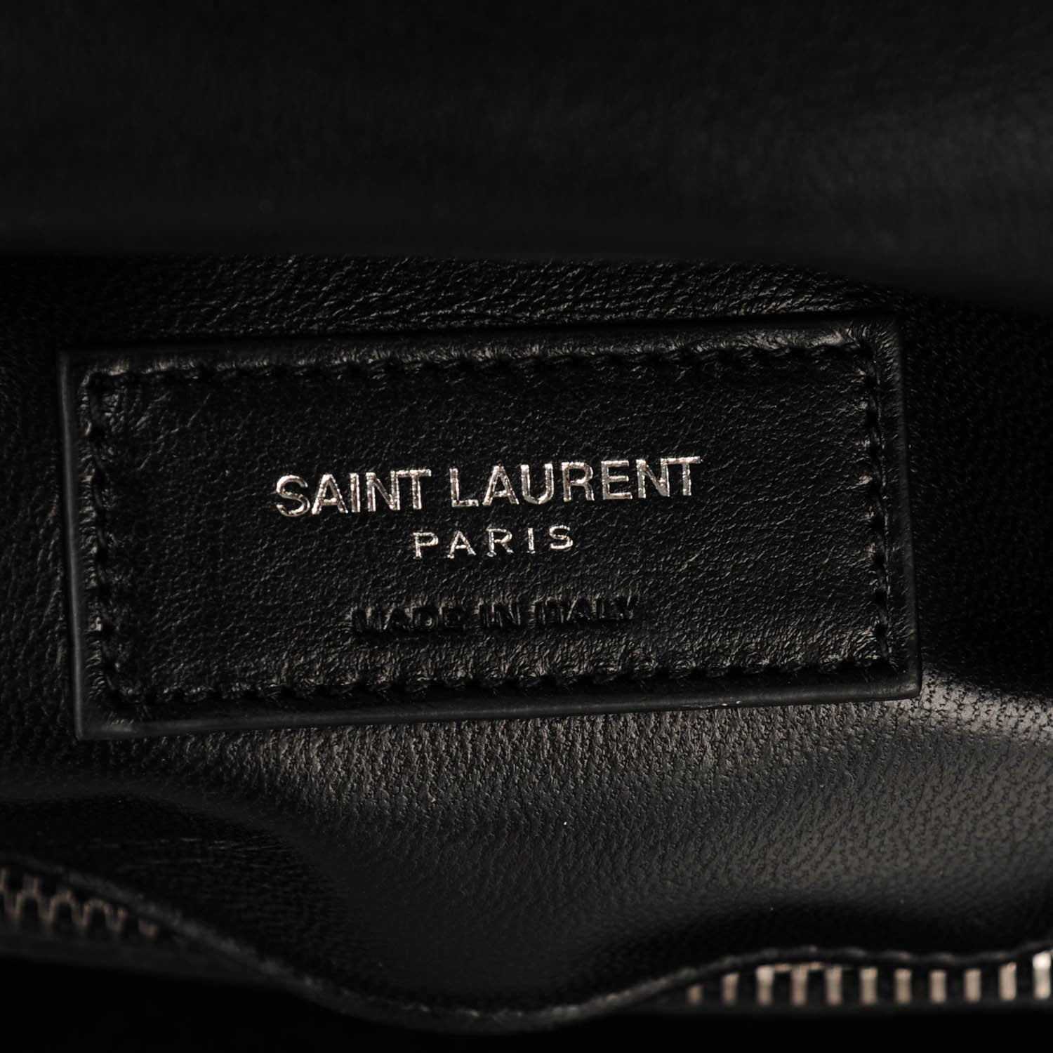 Saint Laurent Sheepskin Matelasse Chevron Monogram Medium College Bag Black 7 of 7