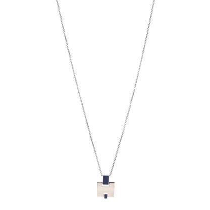 Hermes Palladium Lacquered Eileen Pendant Necklace 1 of 5