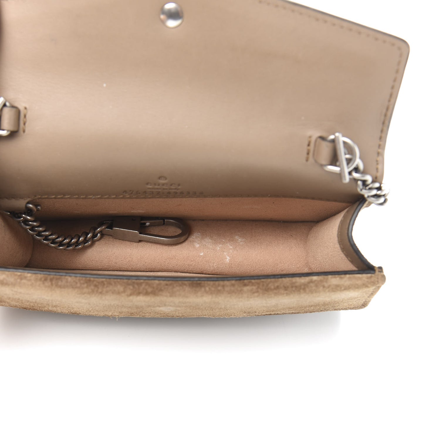 GG Supreme Monogram Super Mini Dionysus Shoulder Bag Taupe