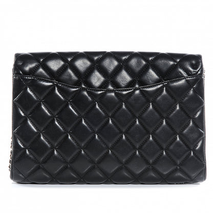 Chanel Lambskin Quilted Clutch Flap Black 7 of 9