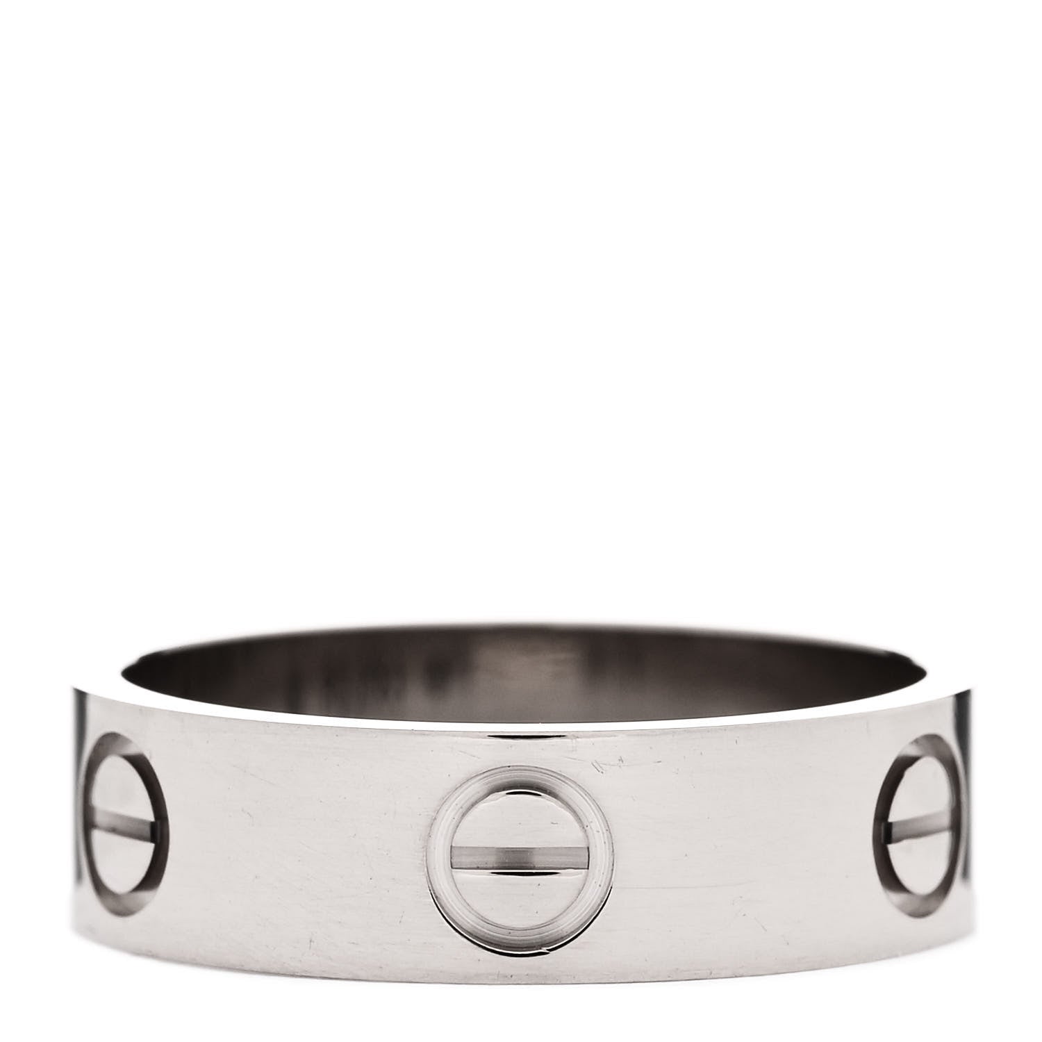 Cartier 18K White Gold 5.5mm LOVE Ring 55 7.25 3 of 6