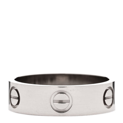 Cartier 18K White Gold 5.5mm LOVE Ring 55 7.25 3 of 6