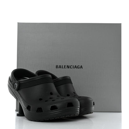 Balenciaga X CROCS Rubber Womens Madame 80 Sandals 37 Black 9 of 9