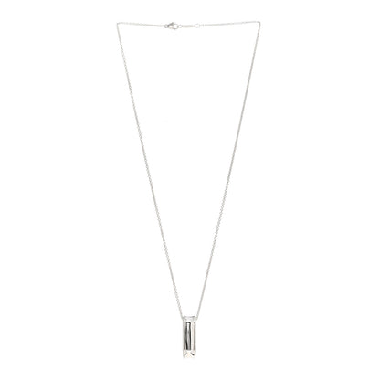 Tiffany Sterling Silver 1837 Oval Loop Pendant Necklace 3 of 4