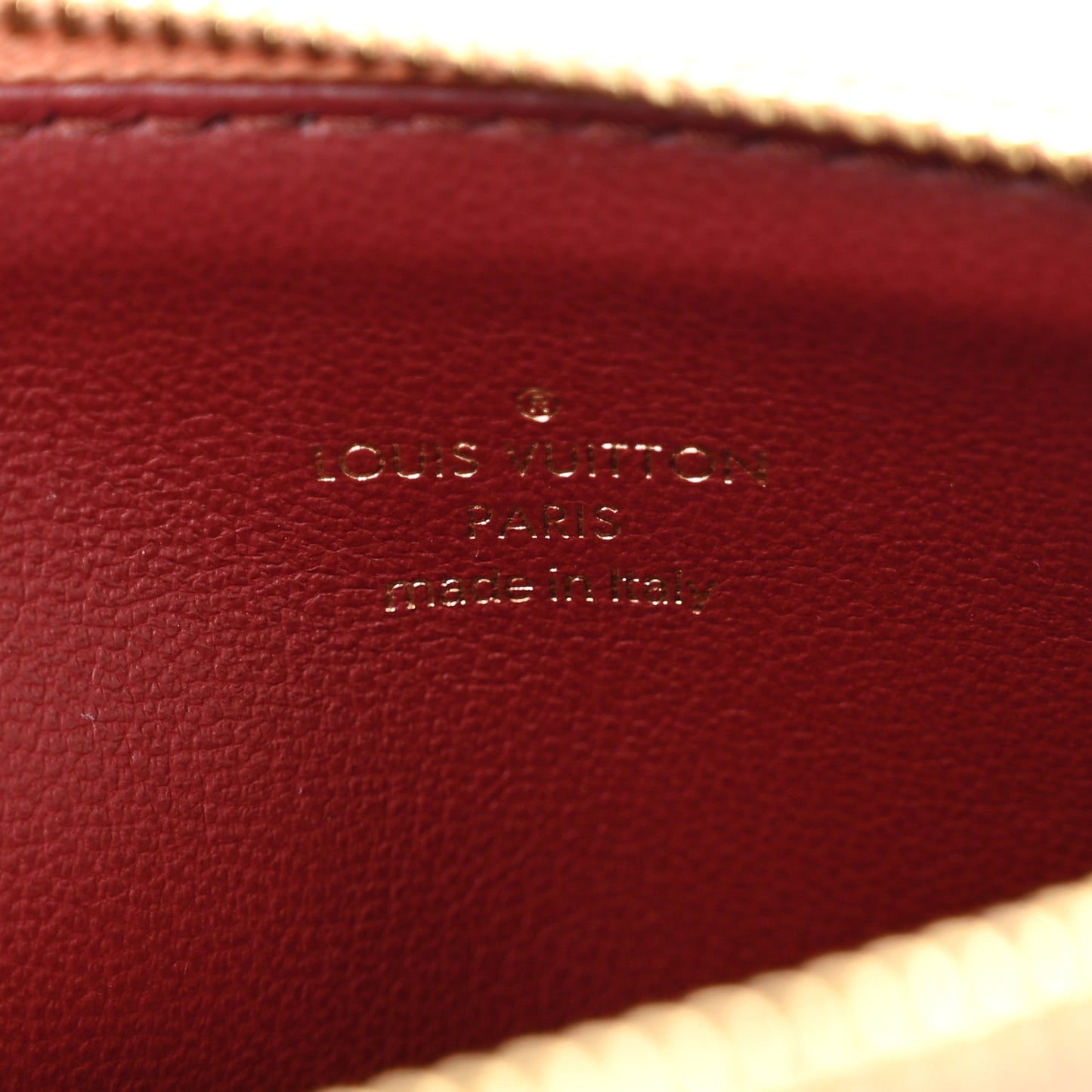 Metallic Lambskin Embossed Monogram Coussin BB Pink Gold