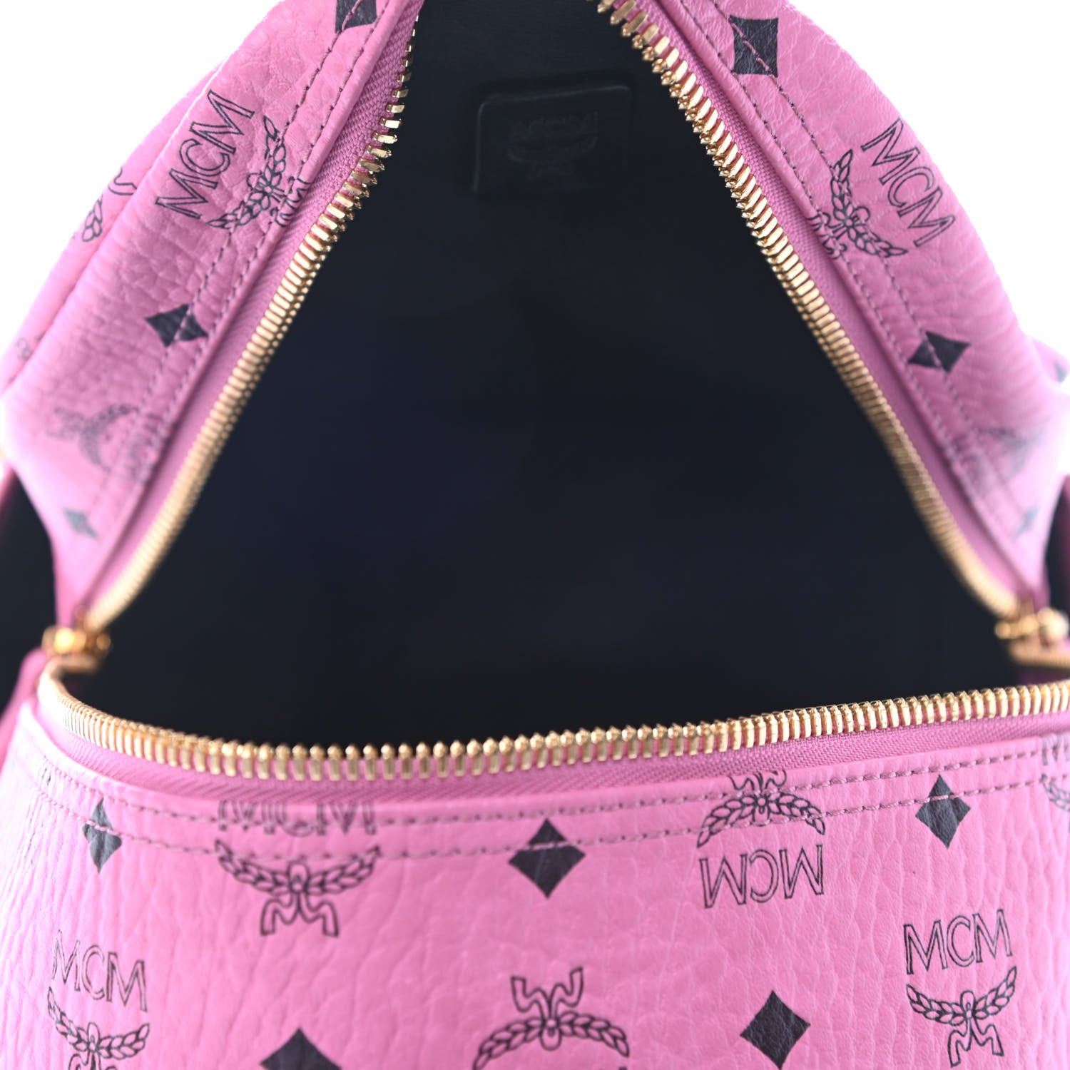 MCM Visetos Small Side Stud Stark Backpack Pink 4 of 8