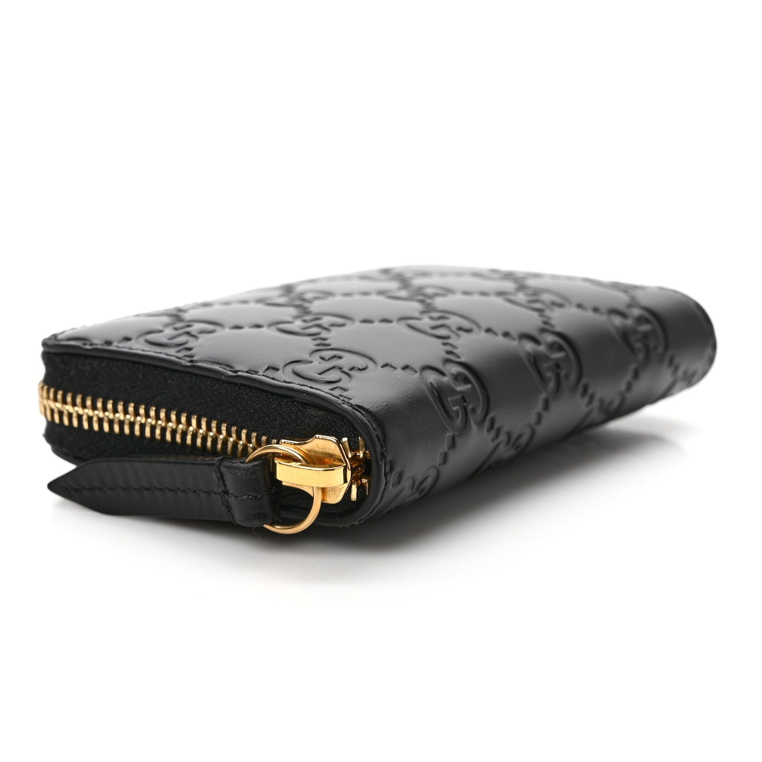 Gucci Guccissima Zip Around Card Case Black 4 of 7