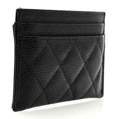 Chanel Caviar Quilted Filigree Card Holder Black 3 of 7