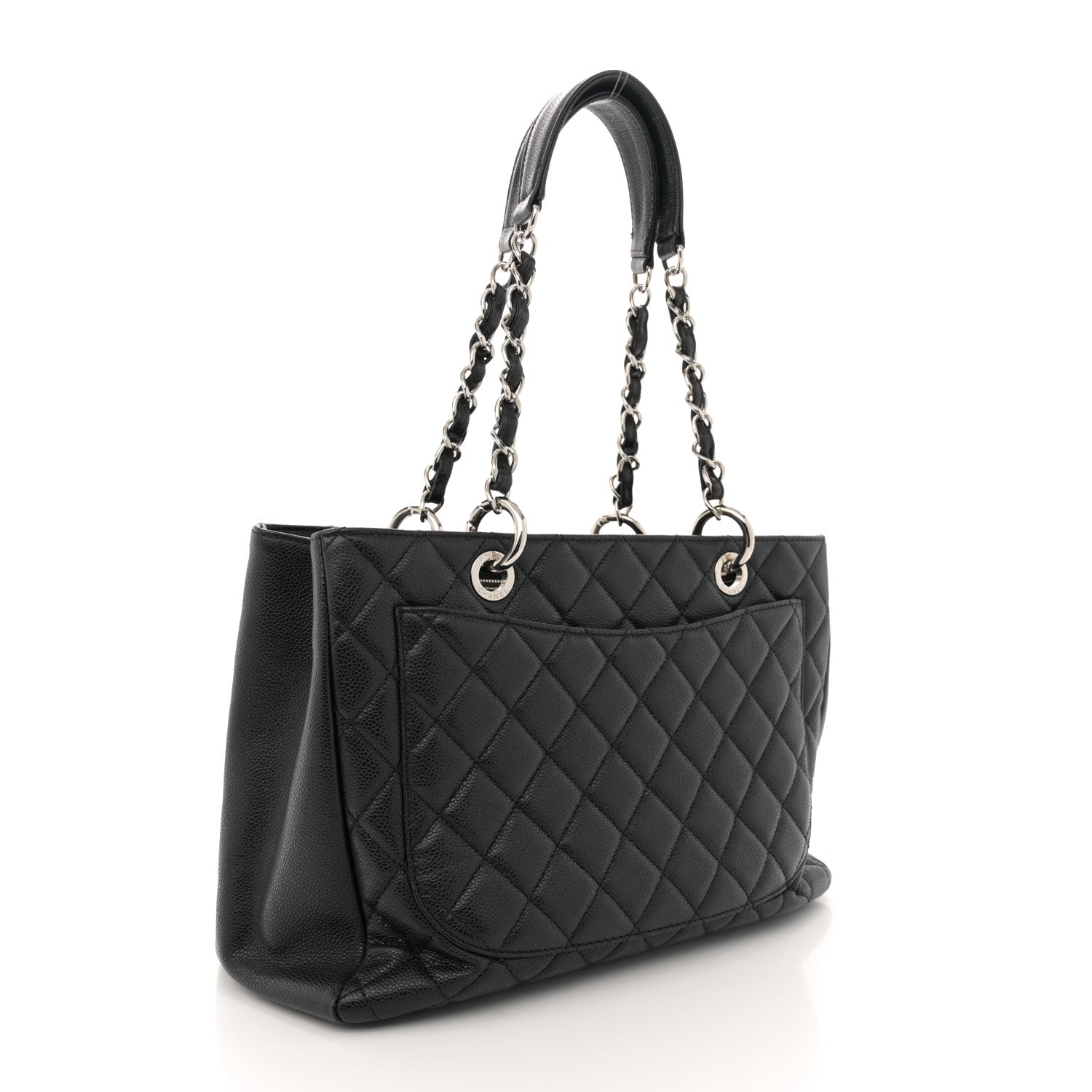 Chanel Caviar Quilted Grand Shopping Tote GST Black 3 of 12