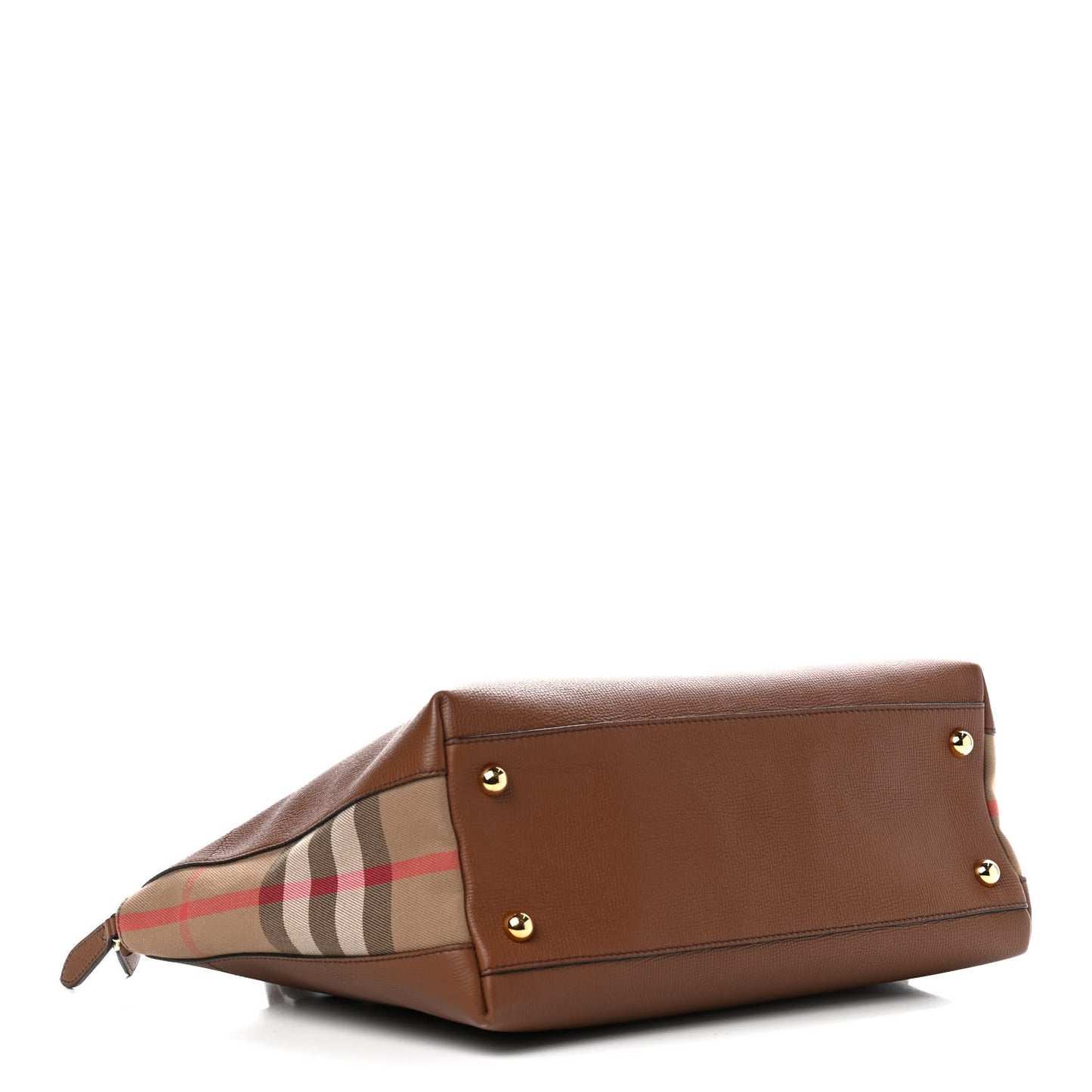 Derby Calfskin House Check Medium Welburn Tote Tan