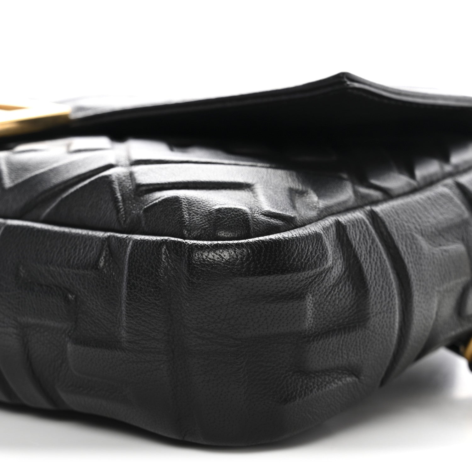 Fendi Nappa FF 1974 Embossed Baguette Black 9 of 11