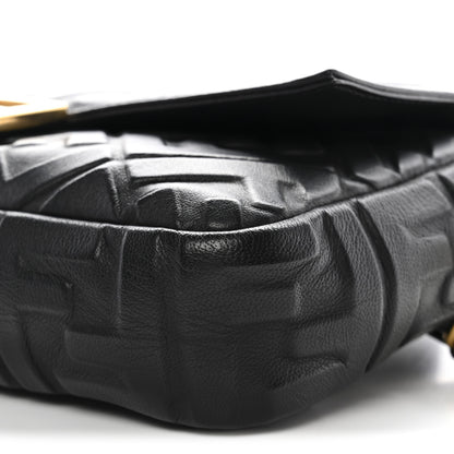 Fendi Nappa FF 1974 Embossed Baguette Black 9 of 11