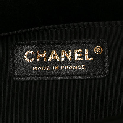 Chanel Lambskin Chevron Quilted Medium Boy Flap Black 6 of 10