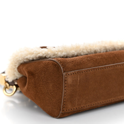 Dolce & Gabbana Suede Shearling Mini Miss Sicily Satchel Marrone Caffe Latte 8 of 10