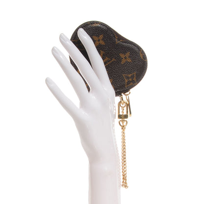 Louis Vuitton Monogram Leopard Coeur Heart Coin Purse Blanc Corail 2 of 8