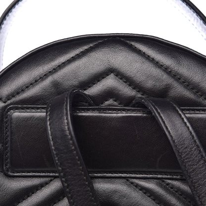 Gucci Calfskin Matelasse GG Marmont Dome Backpack Black 12 of 16