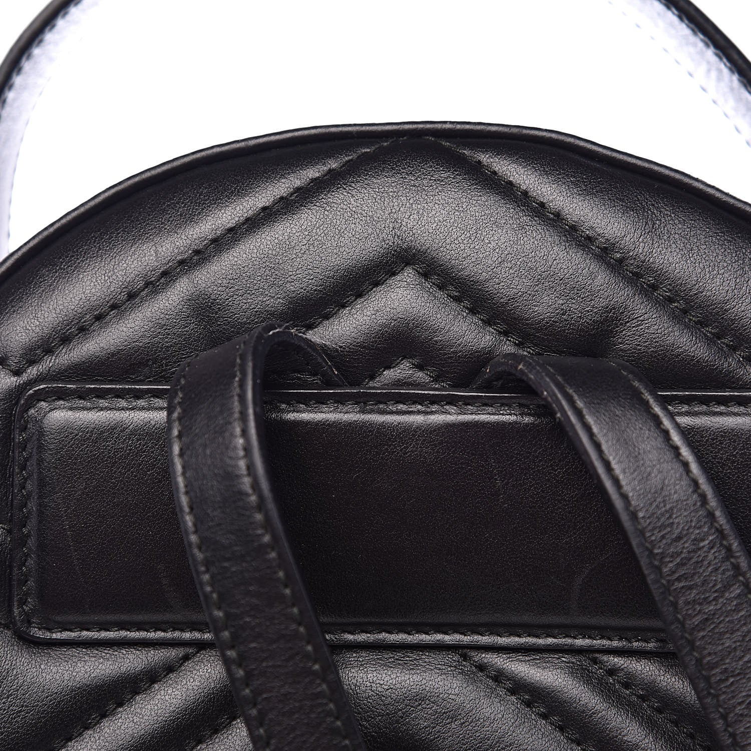 Gucci Calfskin Matelasse GG Marmont Dome Backpack Black 12 of 16