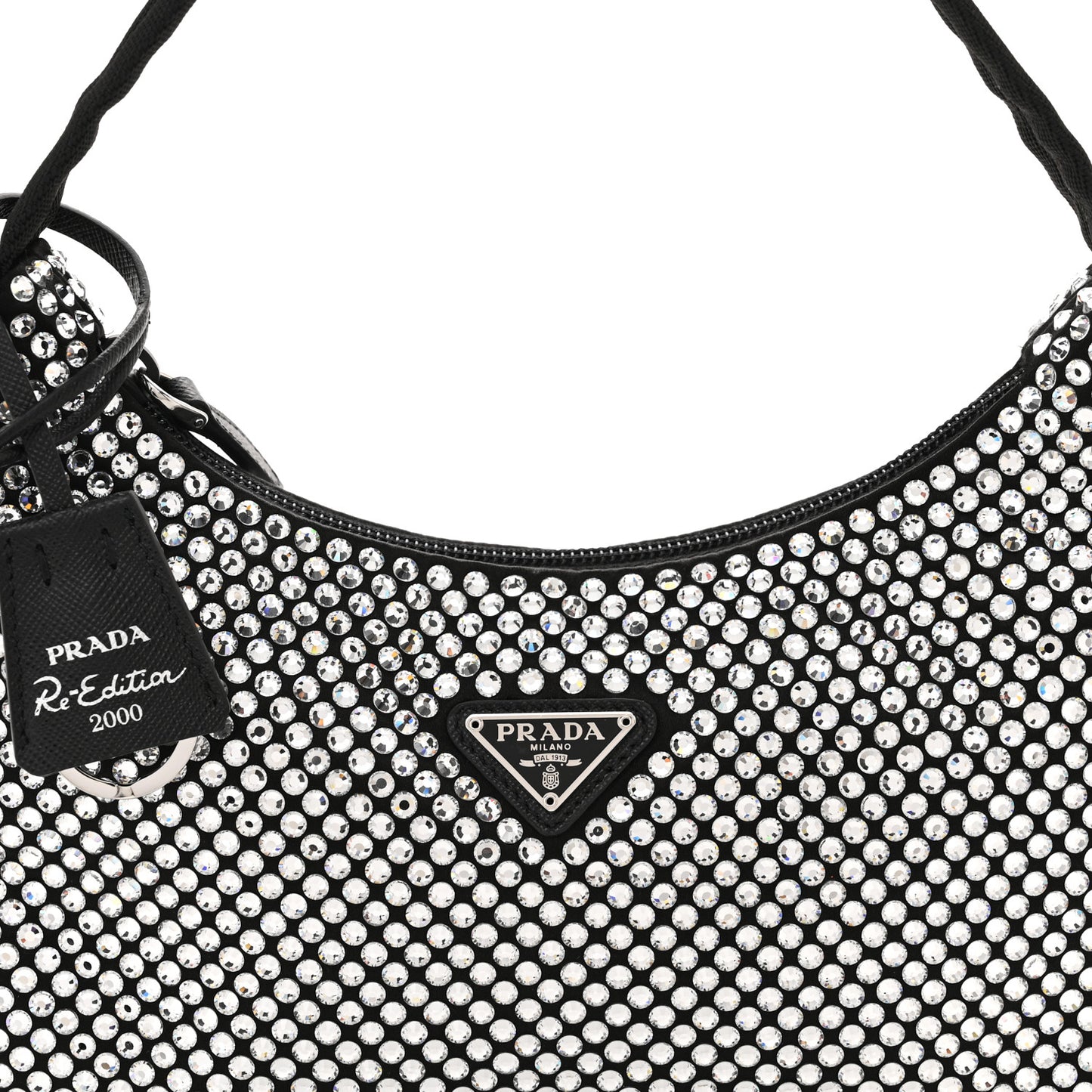 Satin Crystal Mini Re-Edition 2000 Bag Cristal