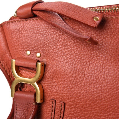 Chloe Calfskin Medium Marcie Satchel Red Bush 10 of 12