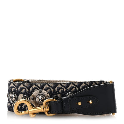 Christian Dior Oblique Studded Shoulder Strap Blue 1 of 11