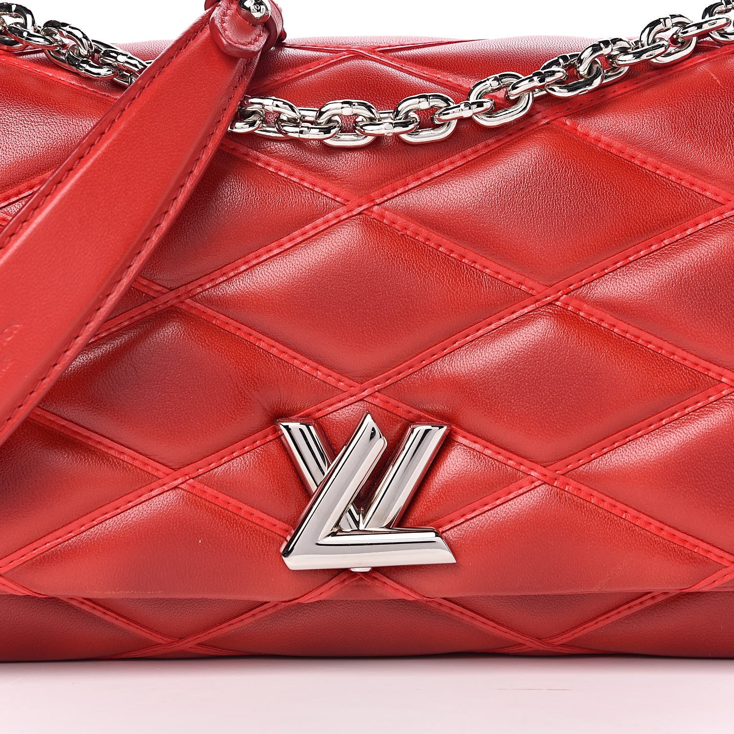 Louis Vuitton Lambskin Malletage GO-14 PM Red 14 of 14