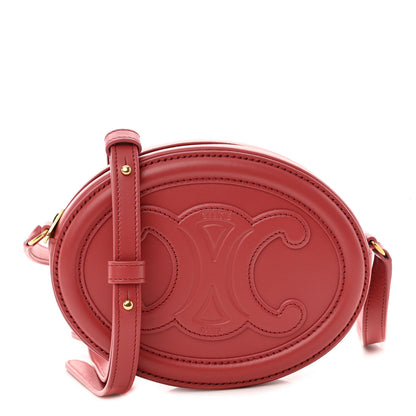 Celine Smooth Calfskin Cuir Small Triomphe Oval Purse Crossbody Lipstick 1 of 9