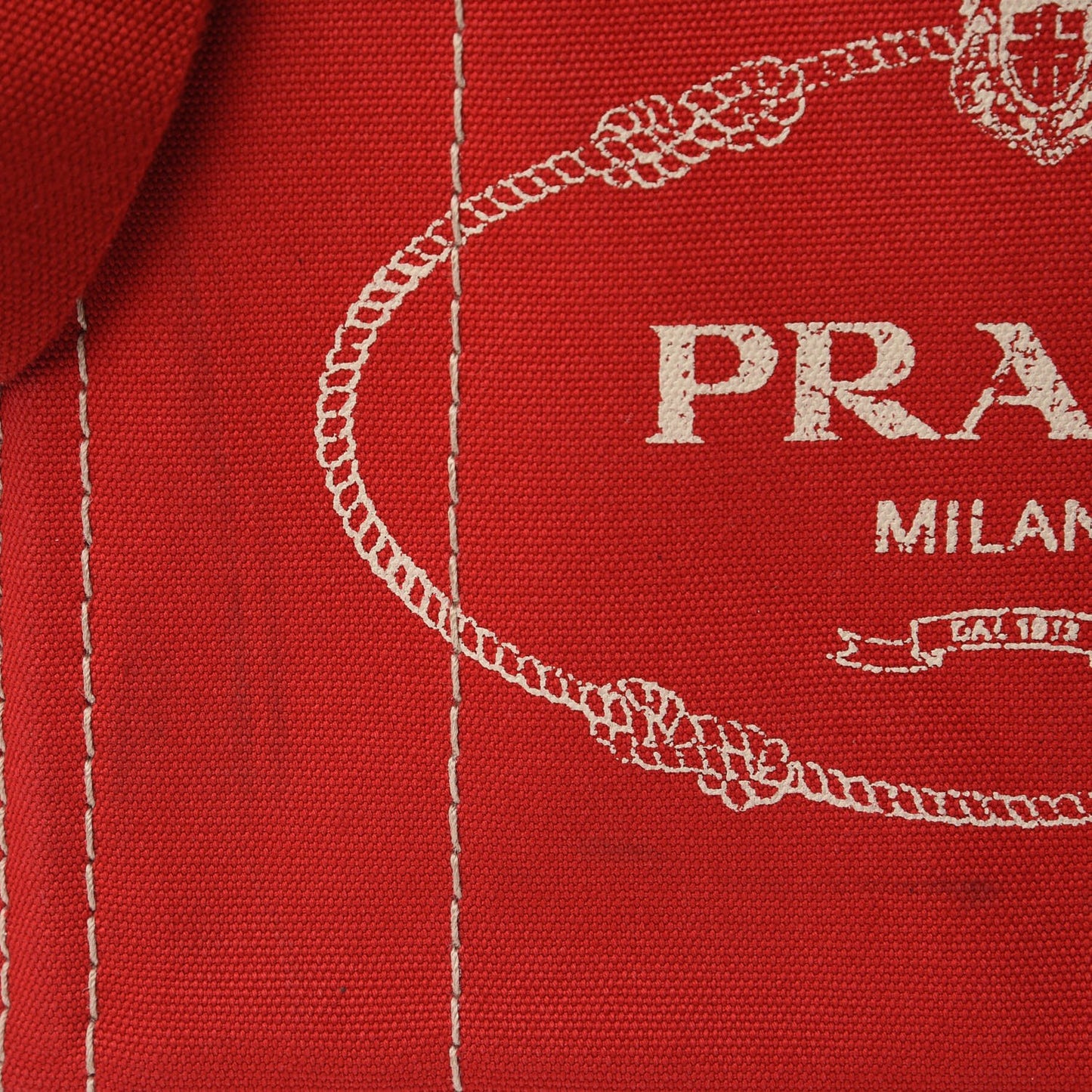 Canapa Small Logo Tote Rosso