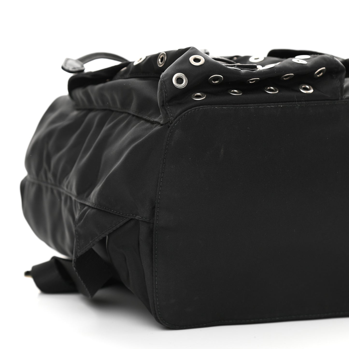 Tessuto Nylon Grommet Backpack Black