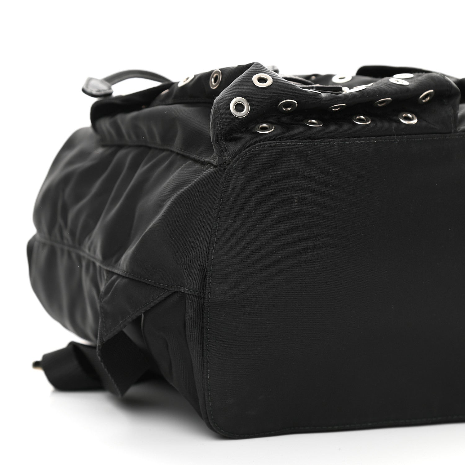 Prada Tessuto Nylon Grommet Backpack Black 7 of 8