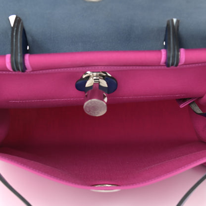 Hermes Vache Hunter Toile Officier Herbag Zip 31 PM Magnolia Bleu Saphir 5 of 11