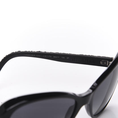 Chanel Tweed CC Sunglasses 5241 Black 6 of 8