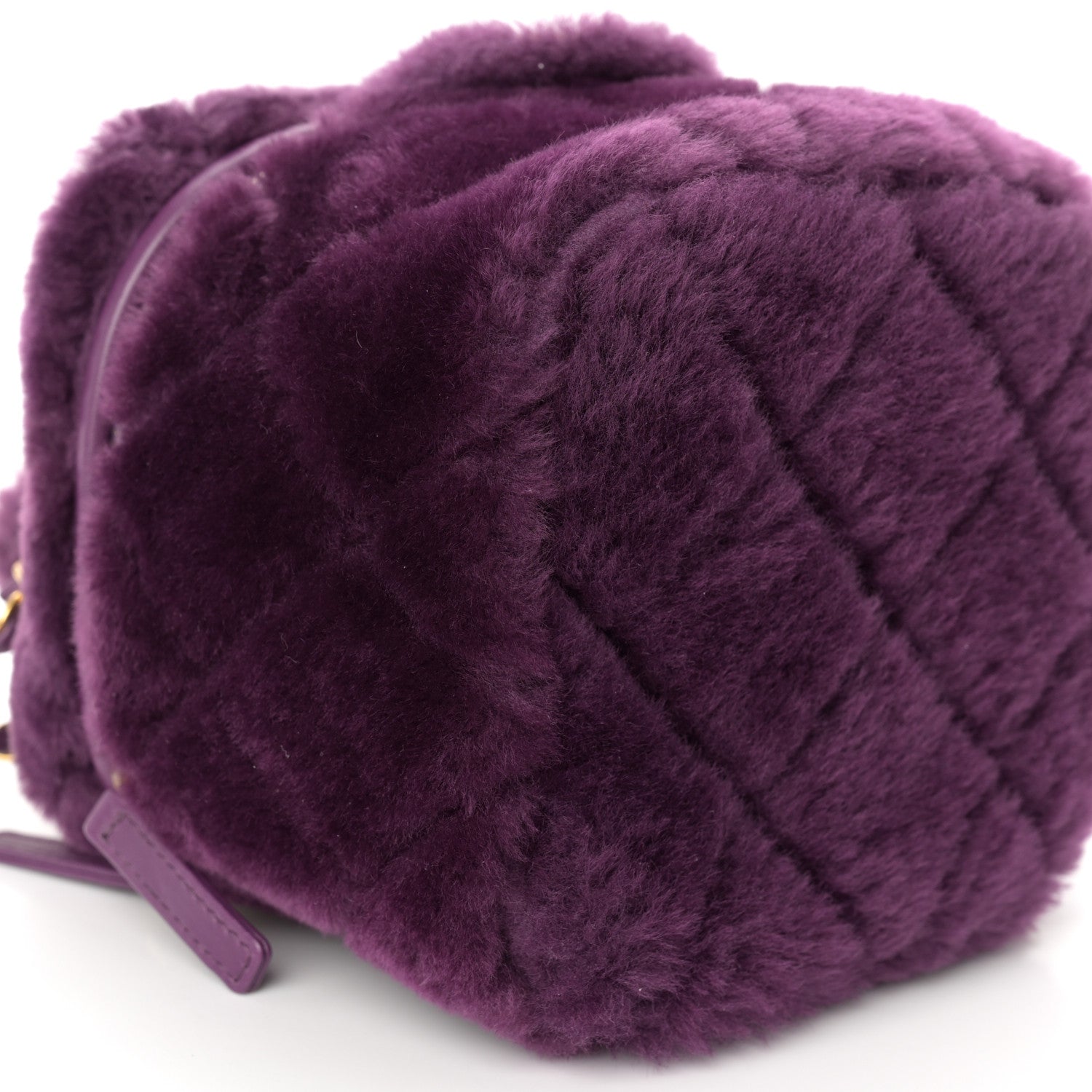 Chanel Shearling Lambskin Quilted Small Vanity Case Purple 10 of 12