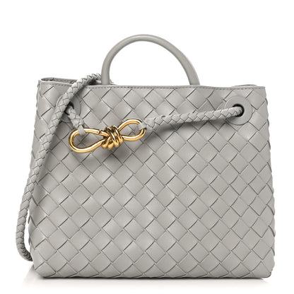 Bottega Veneta Nappa Intrecciato Small Andiamo Shoulder Bag Sterling 1 of 9