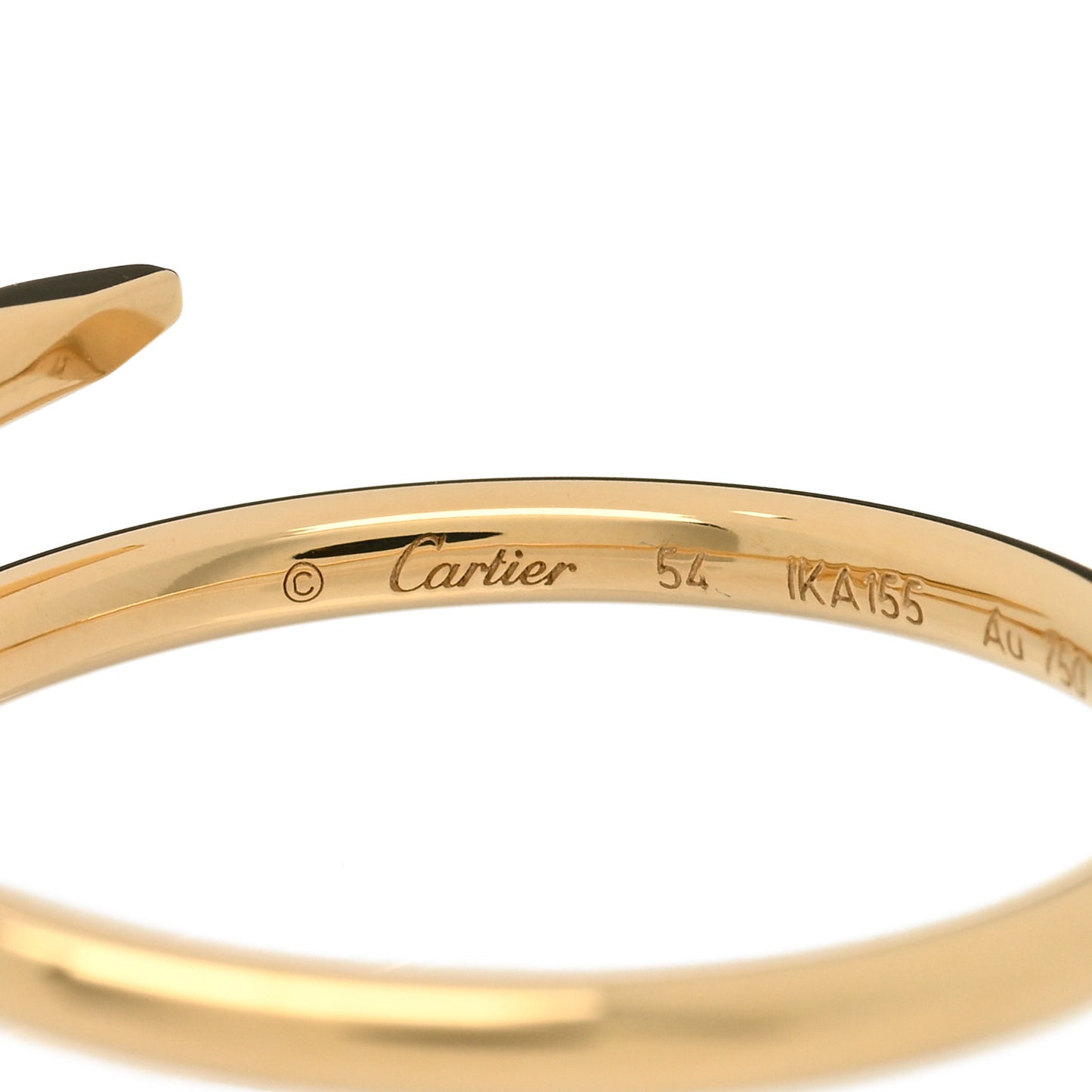 18K Yellow Gold Small Juste Un Clou Ring 54 6.75
