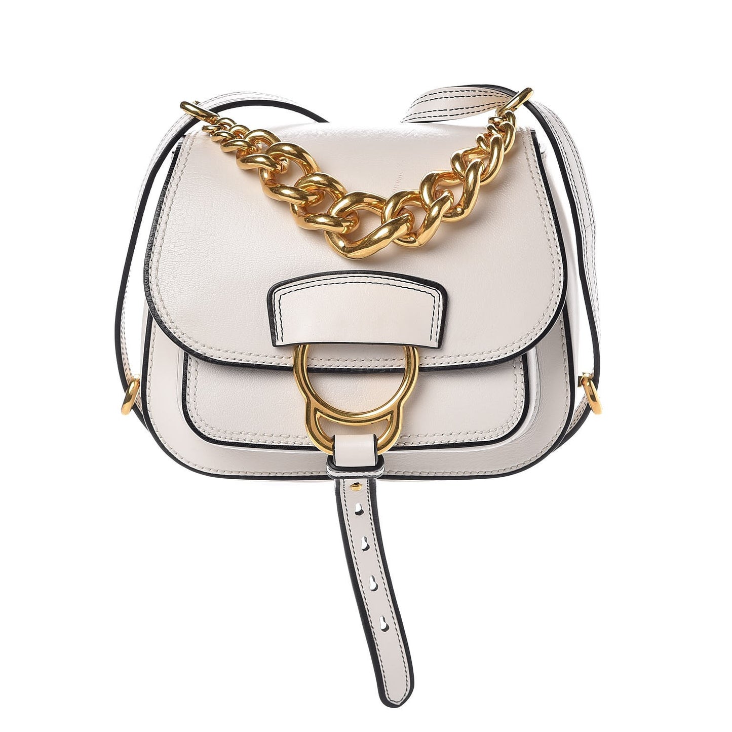 Goatskin Madras Dahlia Shoulder Bag White