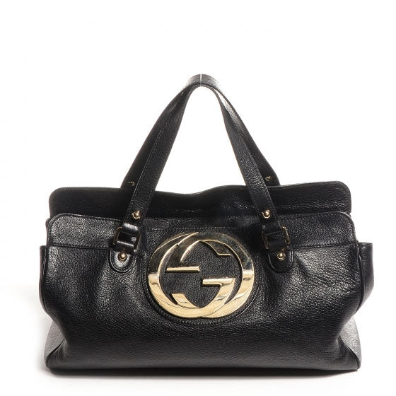 Gucci Leather Blondie Satchel Black 1 of 7
