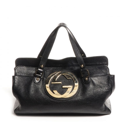 Gucci Leather Blondie Satchel Black 1 of 7
