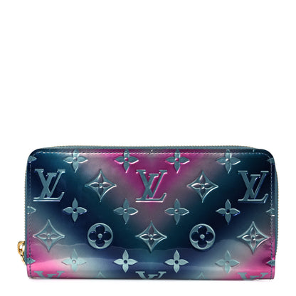 Louis Vuitton Metallic Vernis Degrade Zippy Wallet Blue Pink 1 of 8