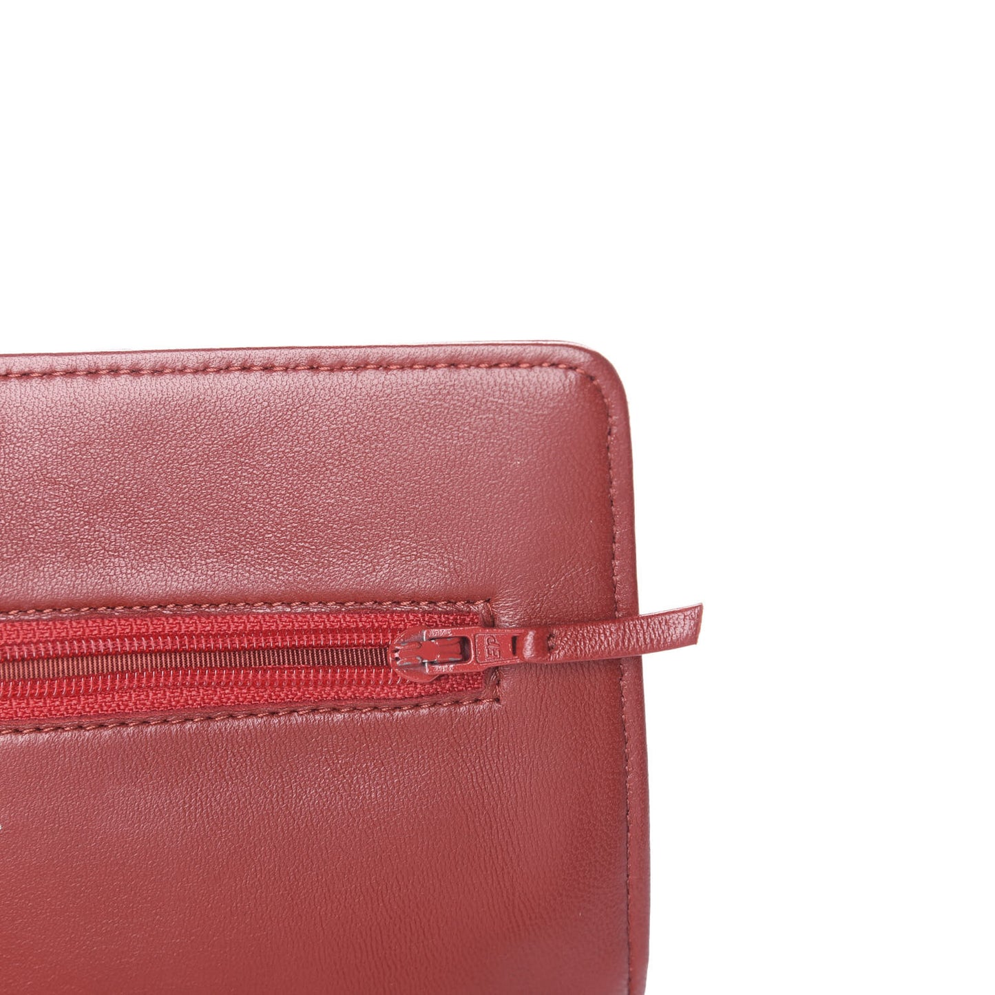 Lambskin Quilted Wallet On Chain WOC Red