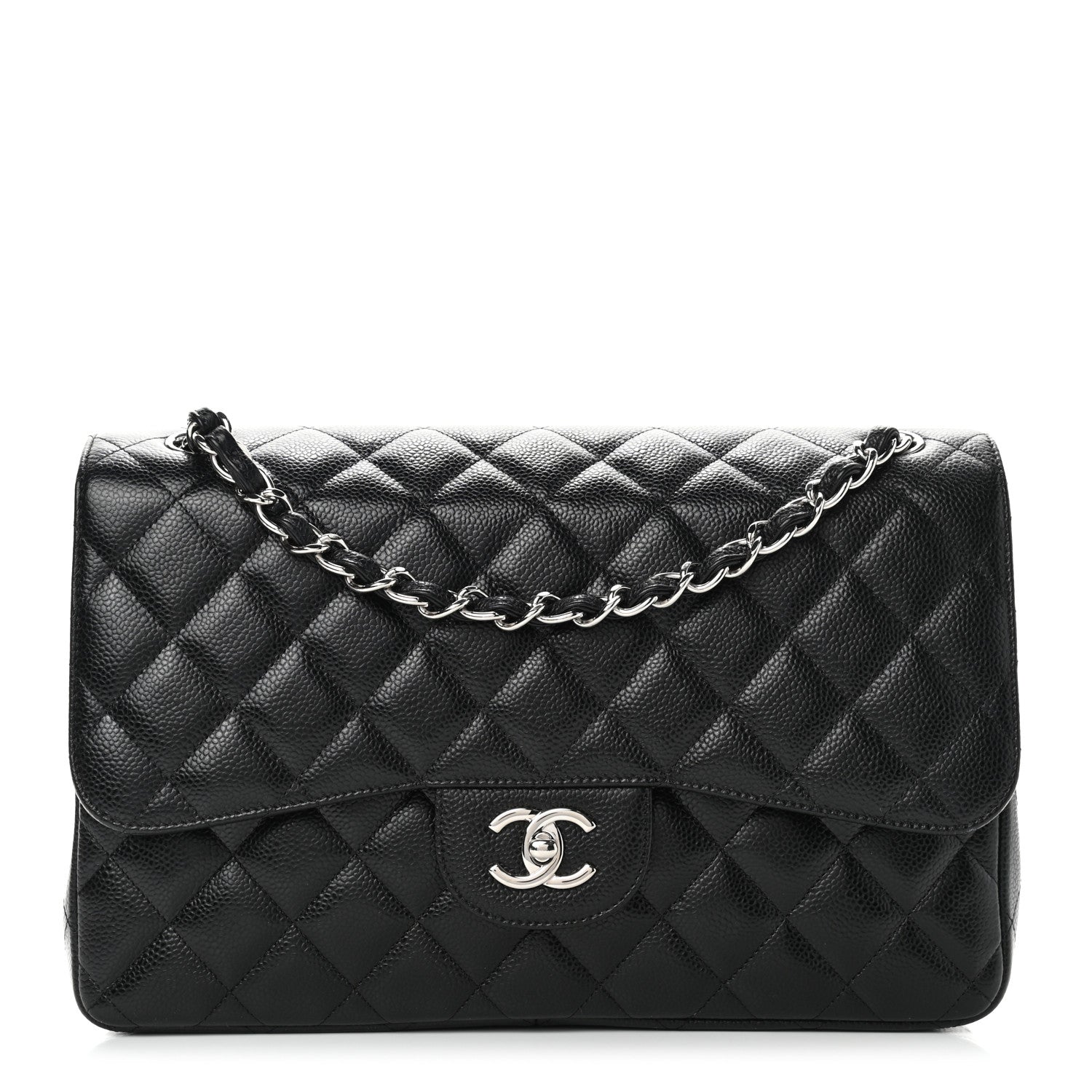 Chanel Caviar Quilted Jumbo Double Flap Black 1 of 9