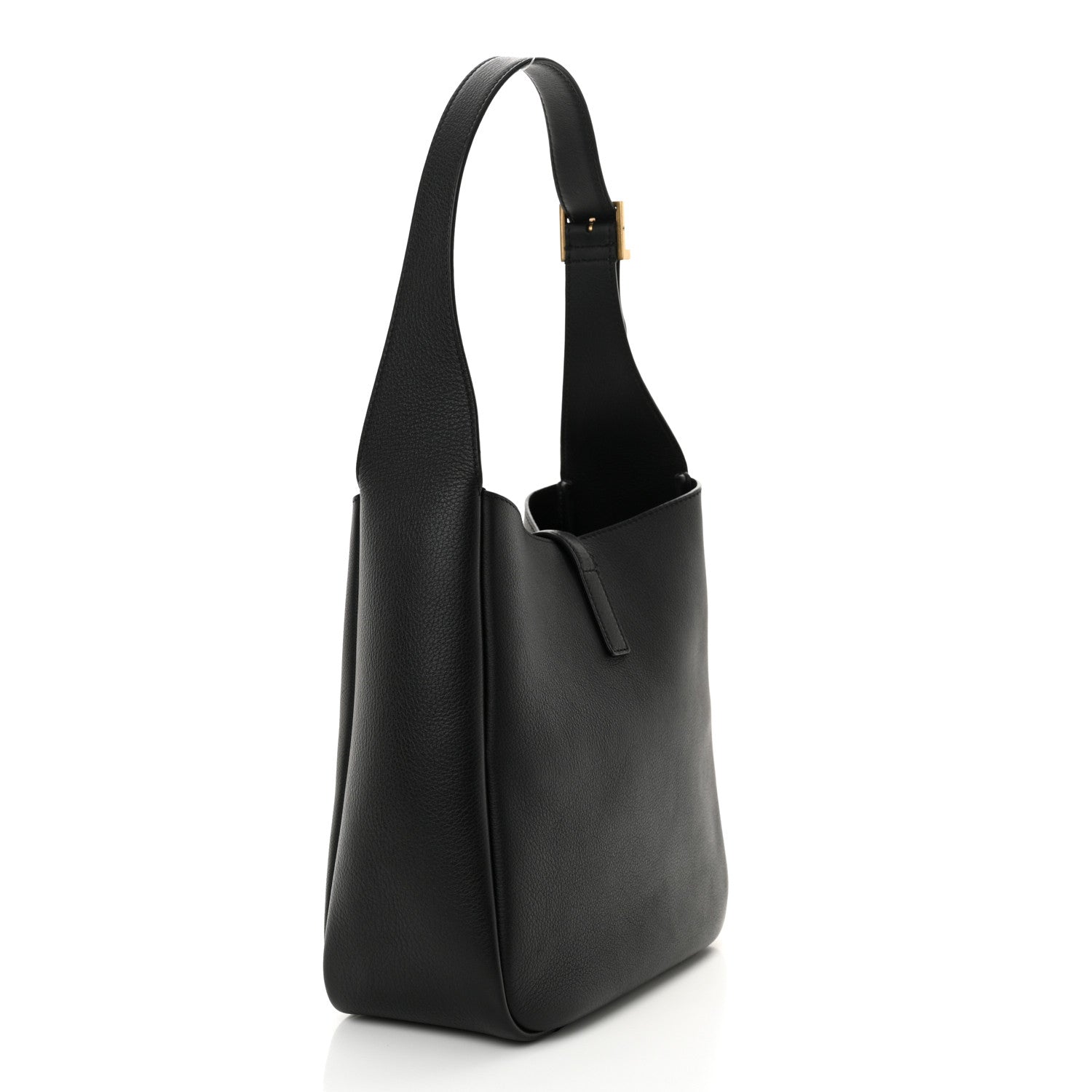 Saint Laurent Grained Calfskin Small Le 5 A 7 Soft Hobo Black 3 of 12