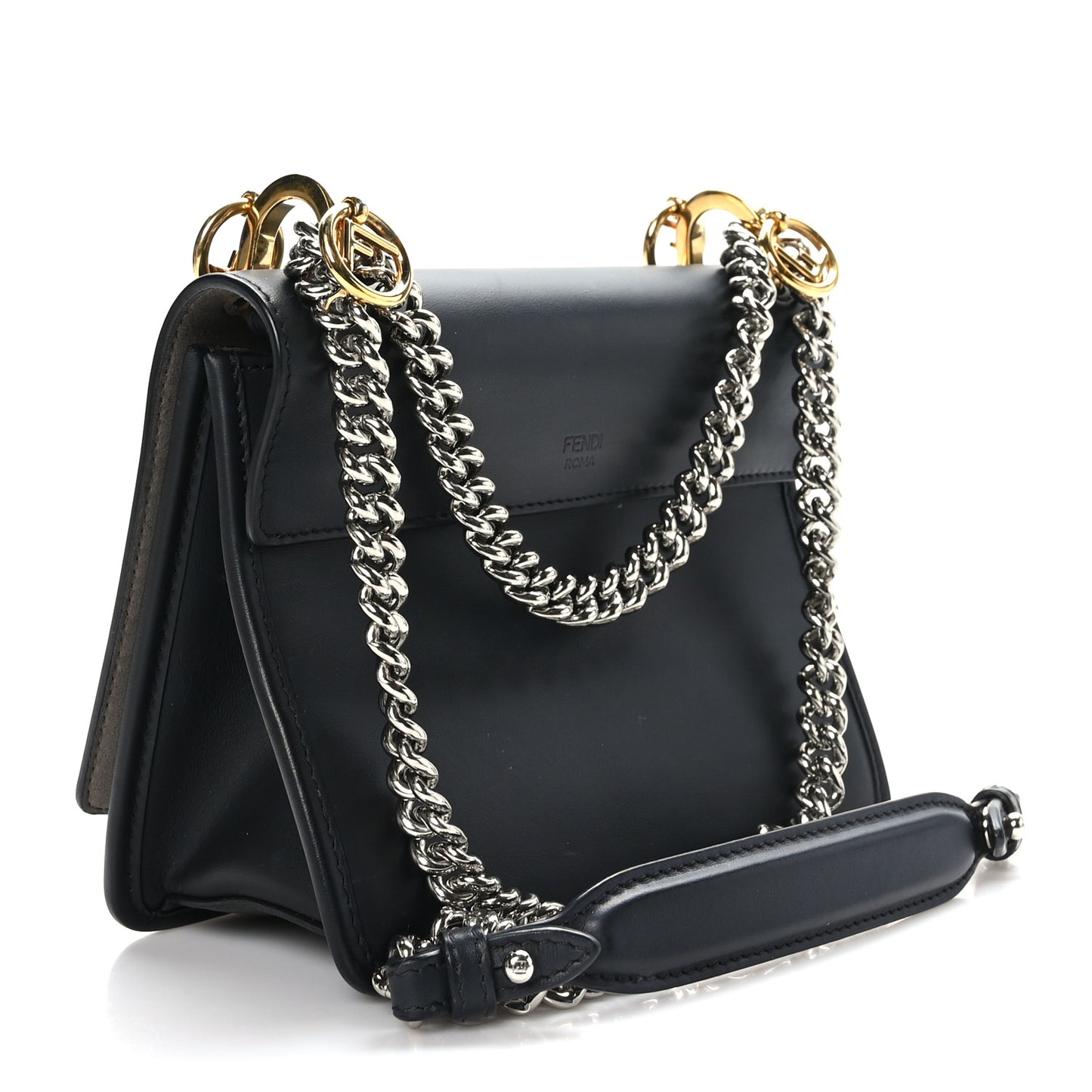 Vitello Century Opaco F is Fendi Small Kan I Shoulder Bag Black