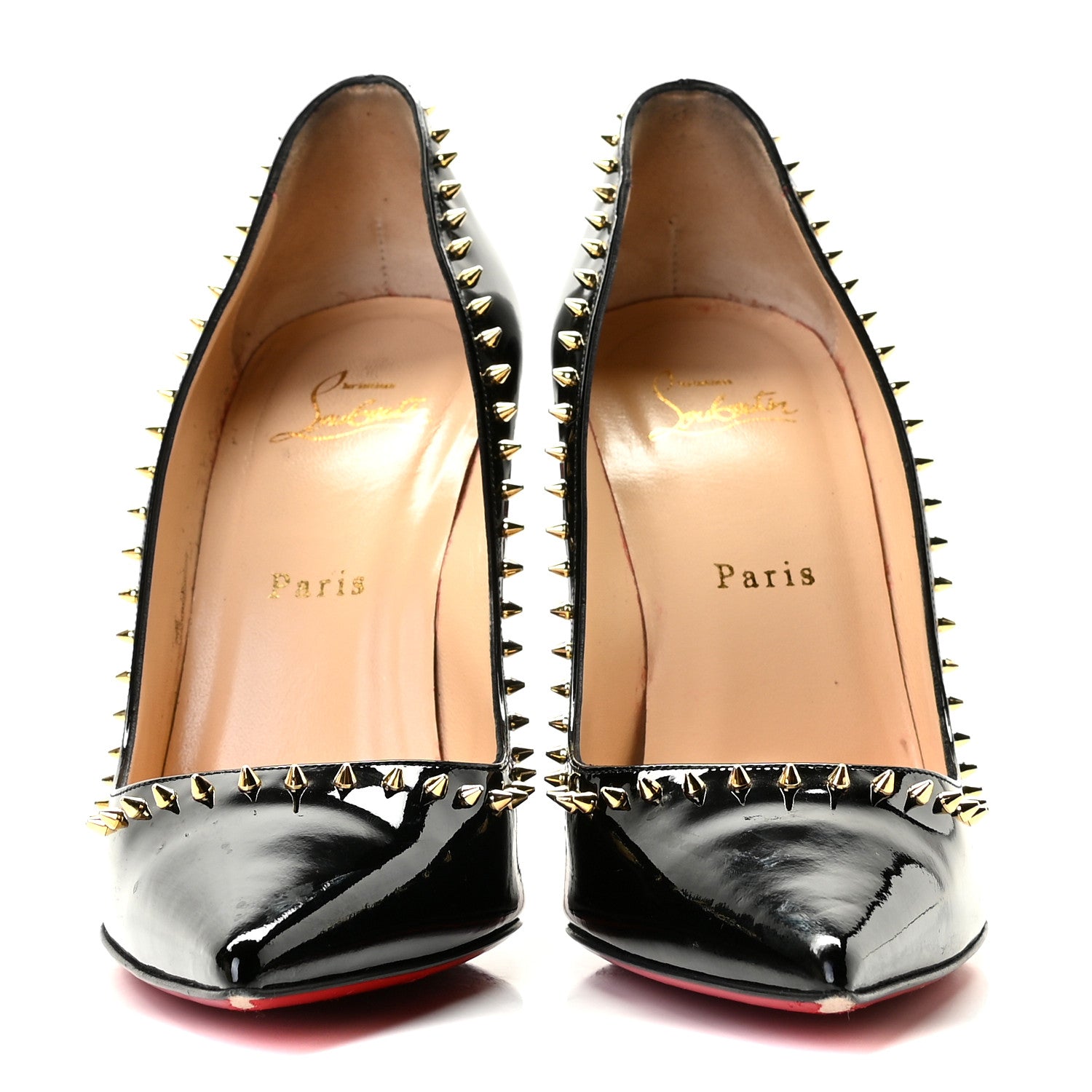 Christian Louboutin Patent Anjalina 120 Studded Pumps 39.5 Black 4 of 11