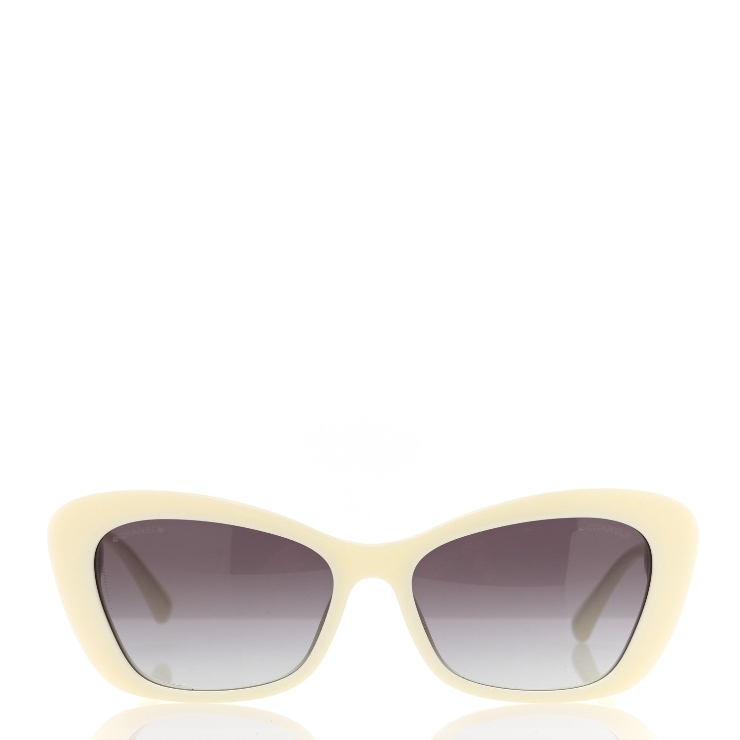 Chanel Acetate Pearl Cat Eye CC Sunglasses 5481-H White 2 of 7