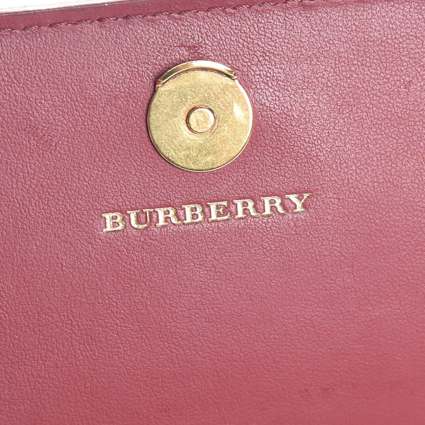 Vintage Check Henley Wallet On Chain Crimson