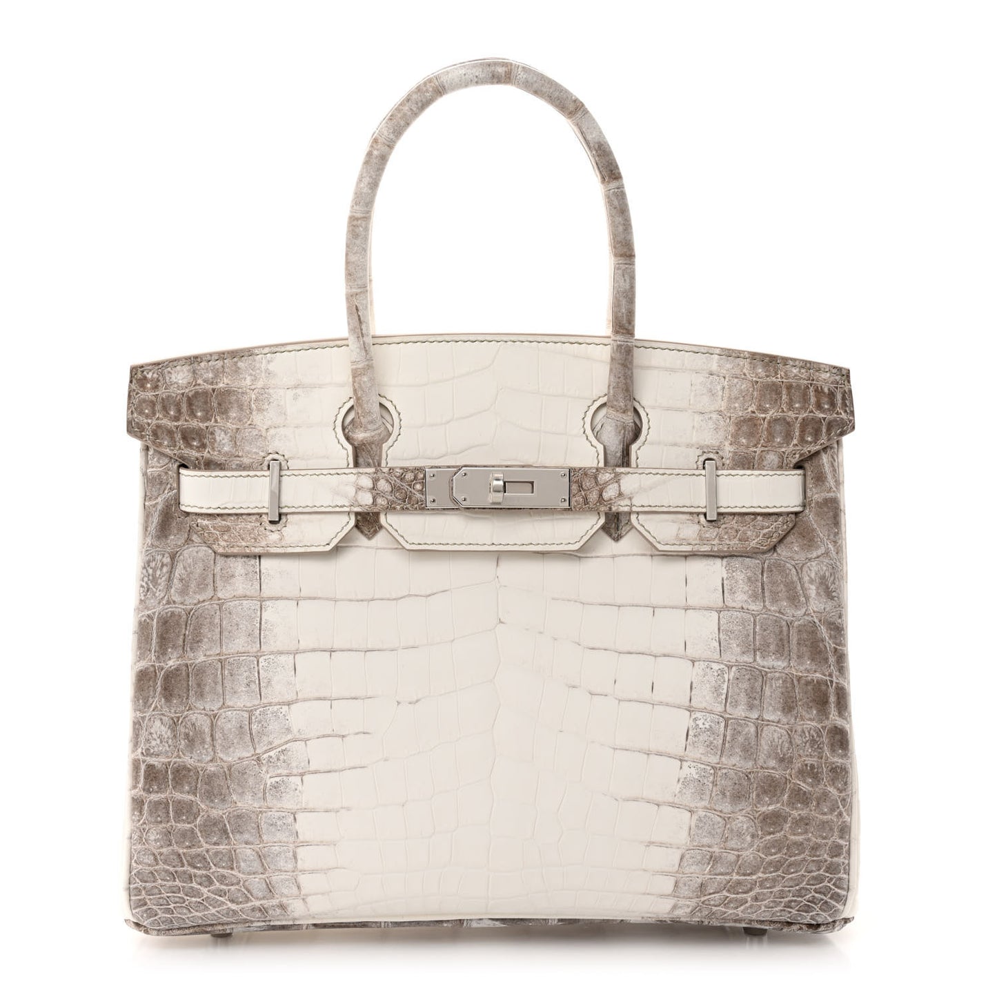 Matte Niloticus Crocodile Himalaya Birkin 30 Blanc