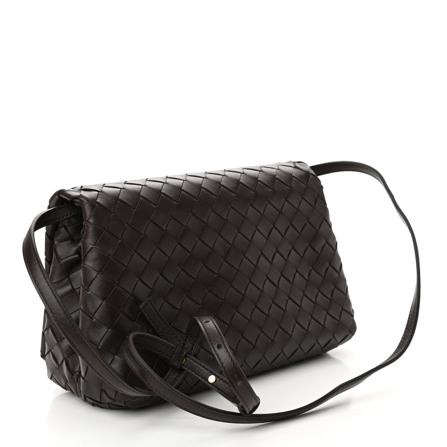 Bottega Veneta Nappa Intrecciato Crossbody Messenger Flap Ebano 3 of 9
